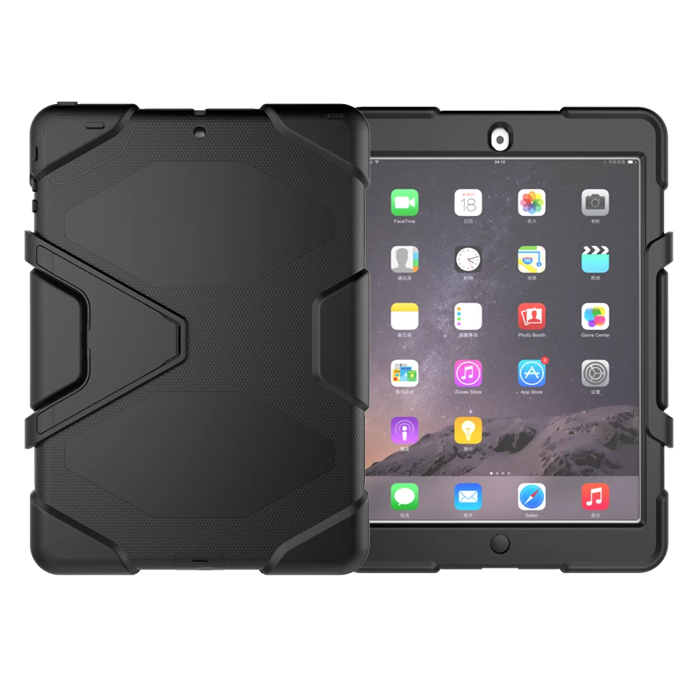 Противоударный силиконовый чехол с откидной ножкой для iPad Air 1 5|Чехлы планшетов и