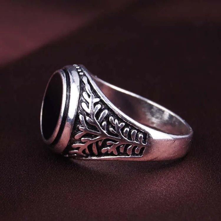 2018 Новое старинное черное резное рога мужское кольцо AliExpress | Украшения и