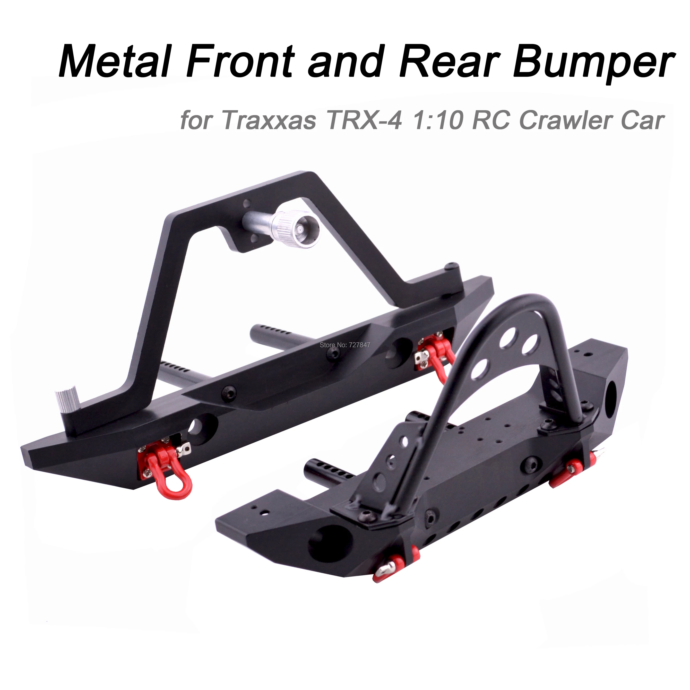 

Metal Front and Rear Bumper for Traxxas TRX-4 1:10 RC Crawler Car Axial SCX10 & SCX10 II 90046 90047 S95