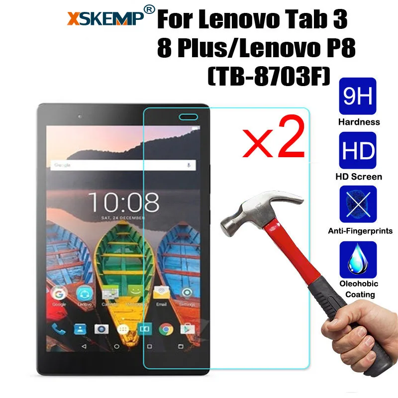 XSKEMP 2 шт./лот 9H Настоящее Закаленное стекло протектор экрана для Lenovo Tab 3 8 Plus/Lenovo P8