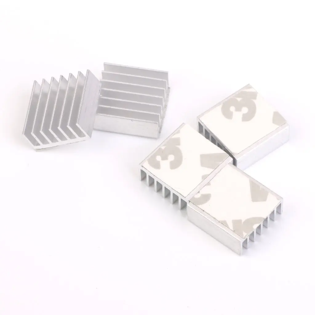 5 x кулер 14x14x5 мм алюминиевый радиатор гриль raspberry pie/Для FPGA/MCU silver|aluminium radiator|aluminium