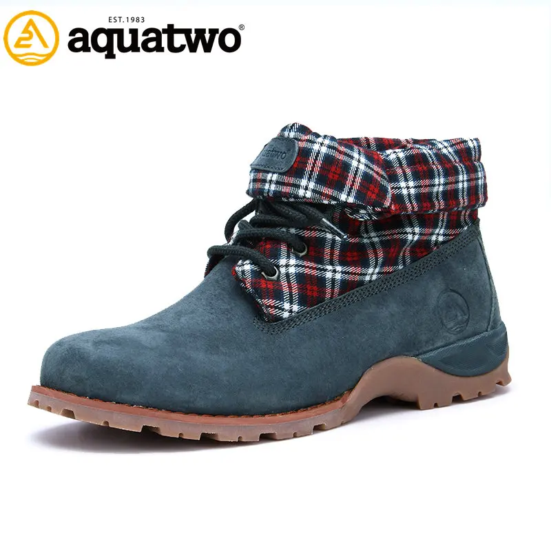 Новый Дизайн 2016 Бренд AQUA ДВА Способа Сапоги Мужчины Замши обувь Для Мужчин