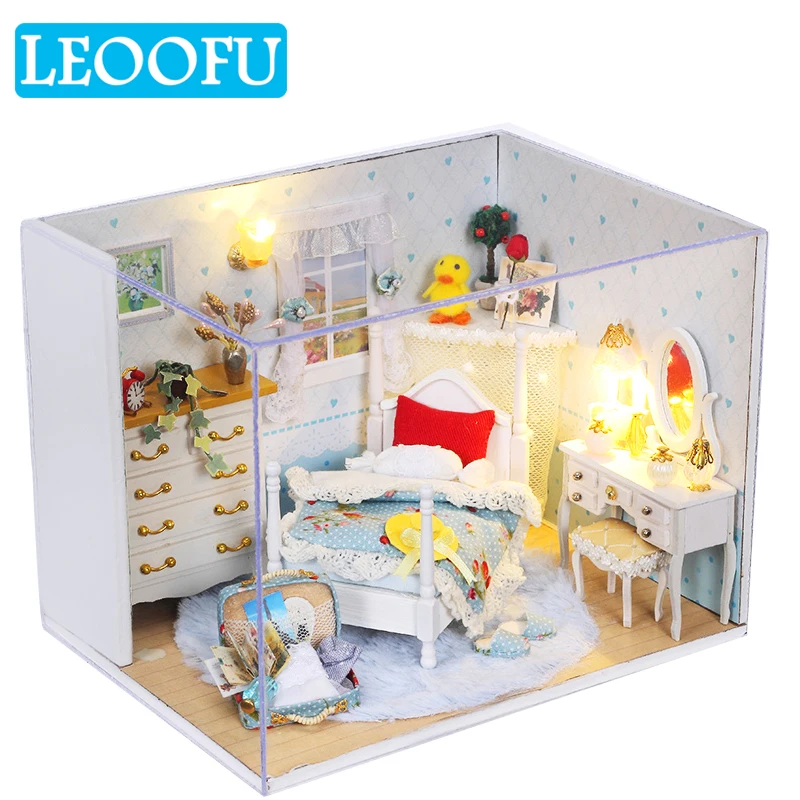 LEOOFU ручной работы реалистичные diy Кукольный дом музыка пылезащитный чехол 3D