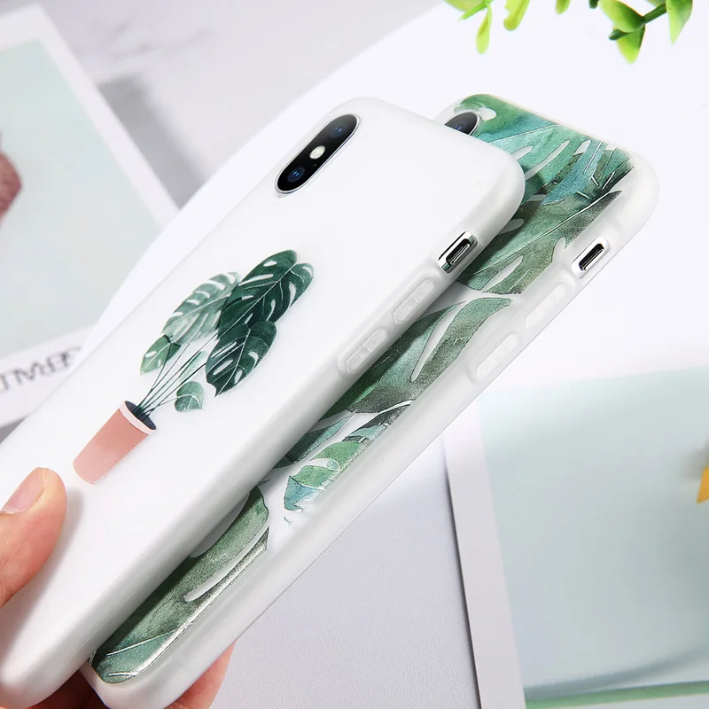 Чехол для телефона USLION с зелеными растениями в горшке iPhone 11 Pro Max X XS XR чехол 6 7 6S 8 Plus