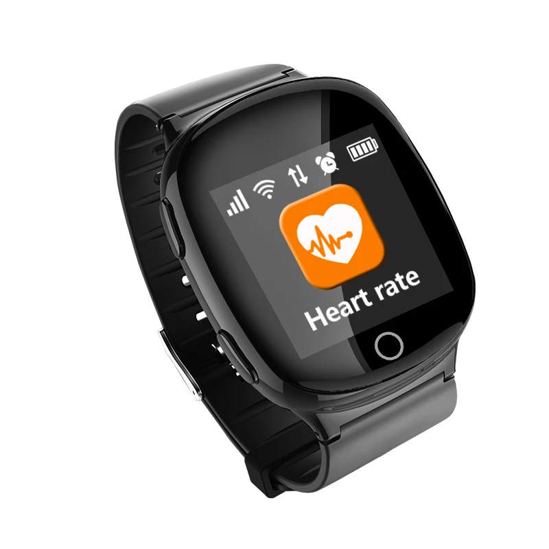 D100 пожилых Смарт-часы gps LBS + WI-FI Позиционирования Анти-потерянный сердечного