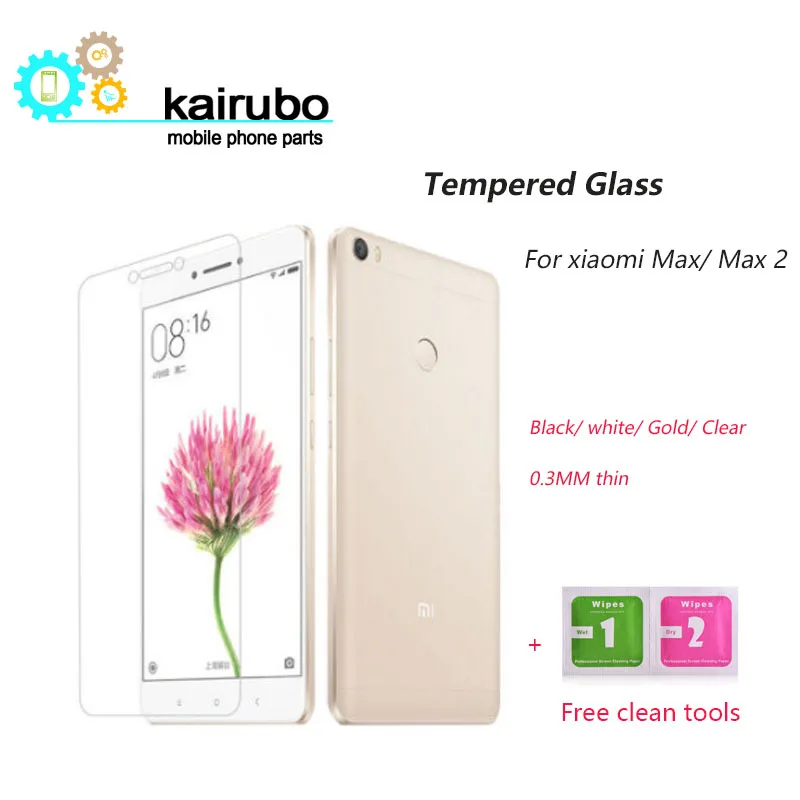 Закаленное стекло 2.5D премиум класса с полным покрытием для Xiaomi Mi Max/Mi Max 2 защитная