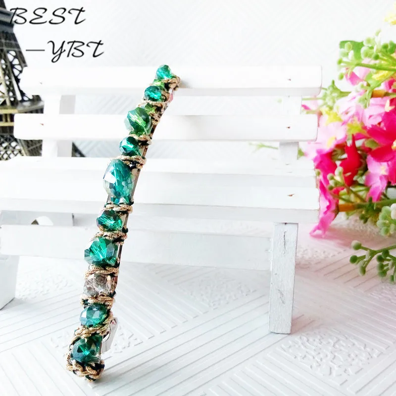 

1 PCS New Fashion Women Girls Korean Fashion Crystal Rhinestone Barrette Hairpin Clip Headwear Hair Band Accessories