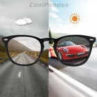 Очки солнцезащитные поляризационные для мужчин и женщин, умные солнцезащитные аксессуары с фотохромными линзами розового цвета, для вождения