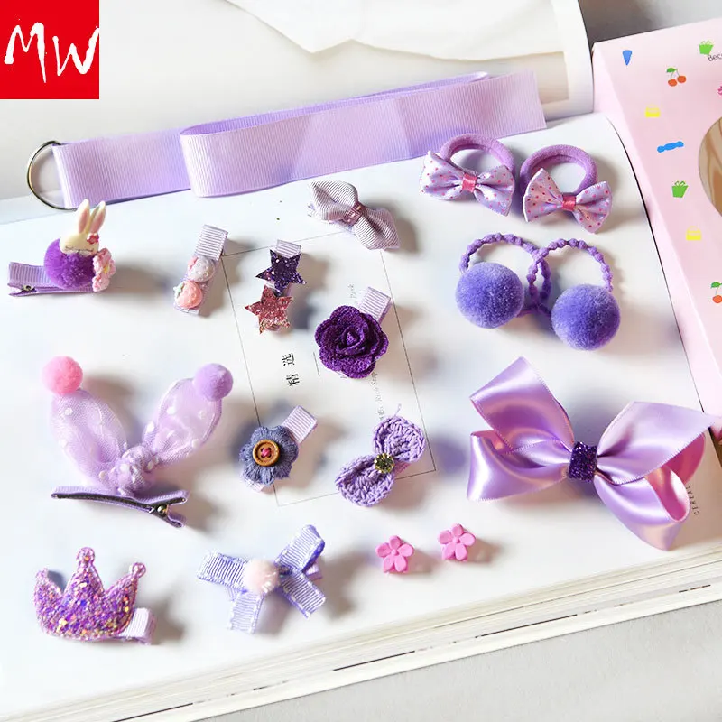 18 шт./компл. цветы заколки для волос с бантом детская одежда со звездами детей