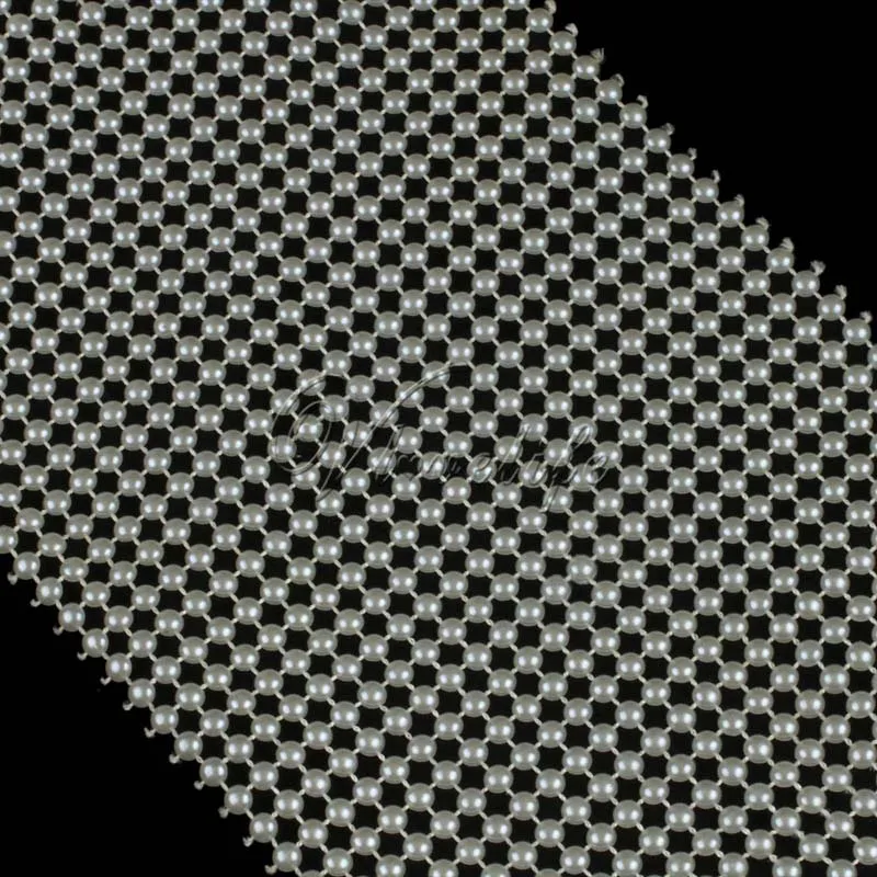 1 ярд x12 см слоновая кость жемчужная сетка 24 ряда имитация отделка стразы рулон