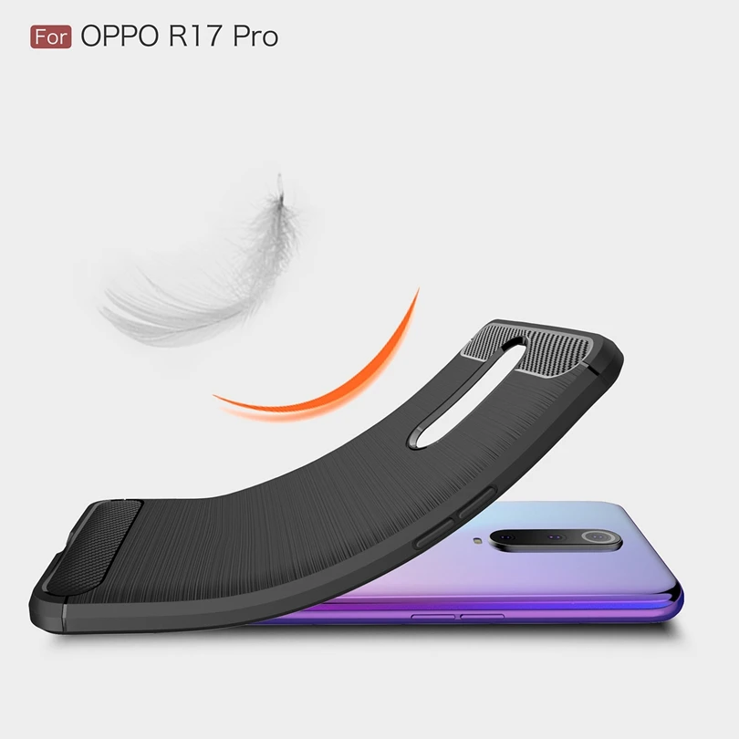 Для OPPO R17 Pro / R17Pro 6 4 &quotчехол из углеродного волокна противоударный мягкий ТПУ