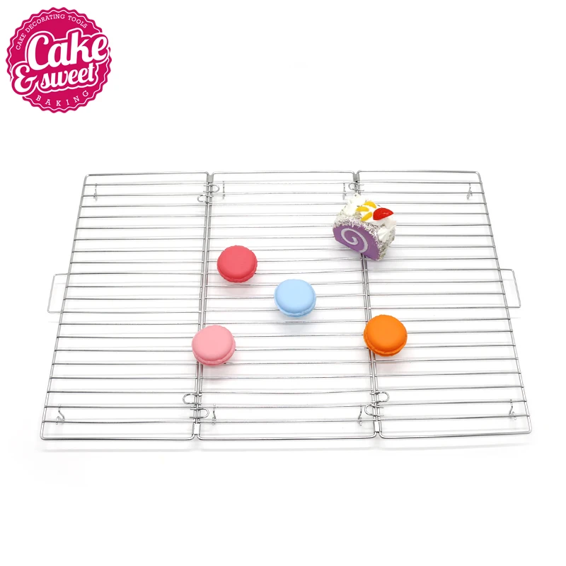 

49x32cm Kitchen Tools Stainless Steel Nonstick Cooling Rack Grid Baking Tray For Biscuit Cookie Cake Baking Rack Pastry Tool