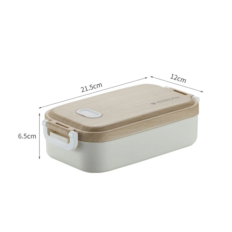 Single Layer White 2 слоя Ланч-бокс Bento box дерево нержавеющая сталь контейнер для хранения еды для детей Ланчбокс портативный - Цвет: Single Layer White