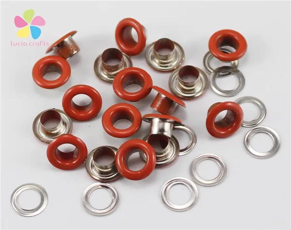 Краски металлическое ушко для Скрапбукинг DIY Кольца для одежды аксессуары(12 компл./лот) G1302 - Цвет: Orange