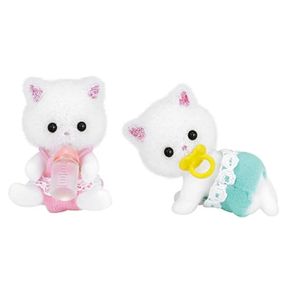 Sylvanian Families Детские близнецы игрушечные фигурки животных пушистый Кукольный дом набор свинья/обезьяна/кролик/белки/панда/шифон - Цвет: 5219