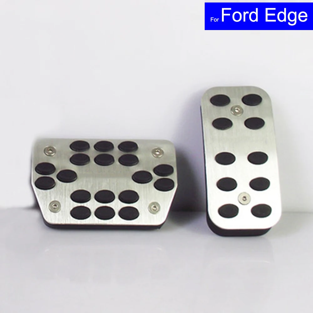 

Car Aluminium Alloy Petrol Clutch Fuel Brake Braking Pad Foot Pedals Rest Plate for Ford Edge AT MT Auto Pedals Free Shipping