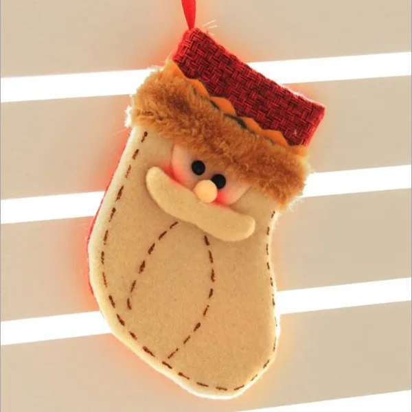 Прекрасный небольшой Рождественские носки рождественские украшения Одежда на