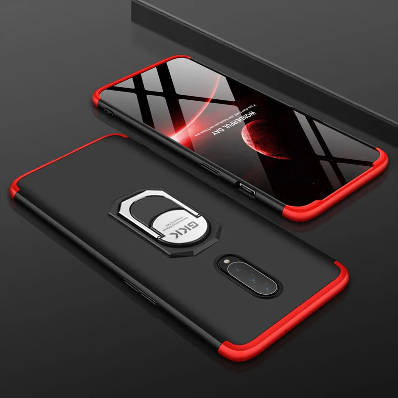 red black 9 цветов, чехол для Oneplus 7 Pro, роскошный защитный чехол, полное защитное кольцо, противоударный чехол для телефона, чехол для Oneplus 6 6T 5 5T - Цвет: red black