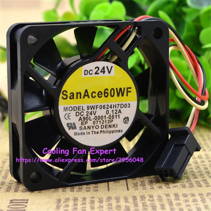 9WF0624H7D03 оборудование специальный вентилятор охлаждения DC 24V 0.12A 6015 6 см 60*60*15 мм 3
