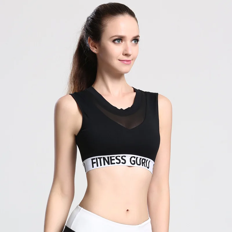 NORMOV спортивный бюстгальтер Йога Для женщин Сексуальная Push Up Crop Top Фитнес Костюмы