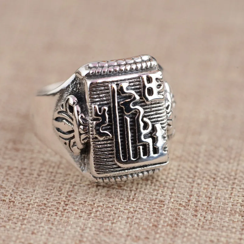 

Мужское кольцо BOCAI из настоящего серебра S925 пробы в стиле ретро тайского национального стиля Пест Ваджра