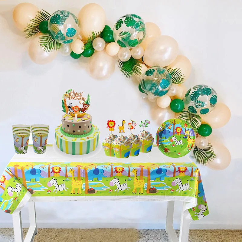 Джунгли вечерние сафари декоративный для Бэйби шауэра воздушные шарики в форме