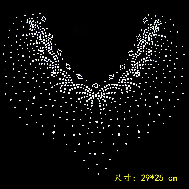 10 шт./лот дизайн горловины горячей фиксации мотив горного хрусталя переводной