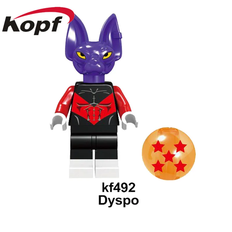 Одиночная строительных блоков Dragon Ball Z Majin Boo Android 16 Dyspo Kaio Shin Goku Ssj Xeno фигурки Детские модельные игрушки KF497