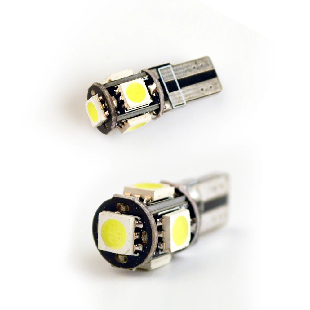 Flytop Canbus светодиодная лампочка T10 5SMD 5050 SMD W5W 194 безотказная автомобильная лампа CAN