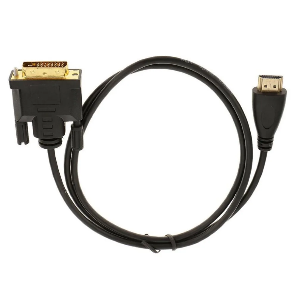 Ультра тонкий кабель HDMI видео кабель HDMI-Male-DVI 24+ 1 Мужской адаптер кабель для подключения дисплея с разрешением Full HD 1080P 1/1. 5/1. 8/2/3/5m "сделай сам"