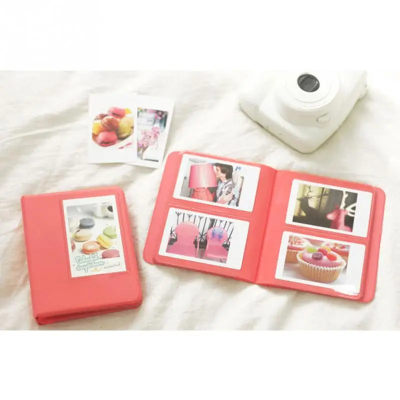 Домашний фотоальбом для Fuji Instax и именной карты, 64 кармана, 16 страниц, конфетный цвет, фотоальбом, кейс для альбома polaroid