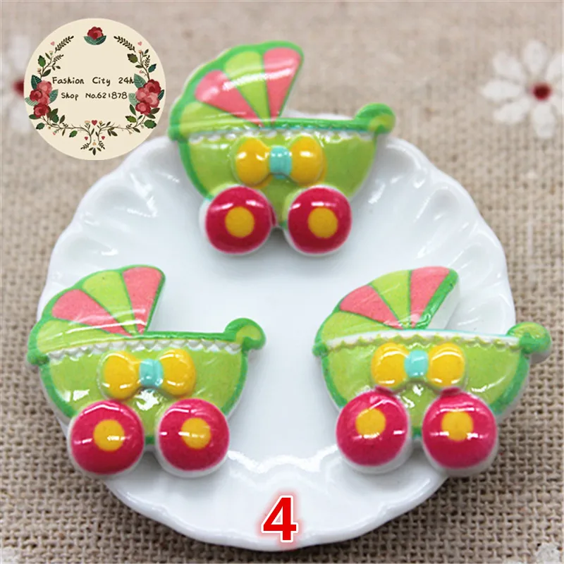 20pcs 20 шт каваи детская карета полимерная миниатюрная художественная плоская задняя часть Кабошон DIY декоративное Ремесло Скрапбукинг, 20*20 мм - Цвет: 20pcs