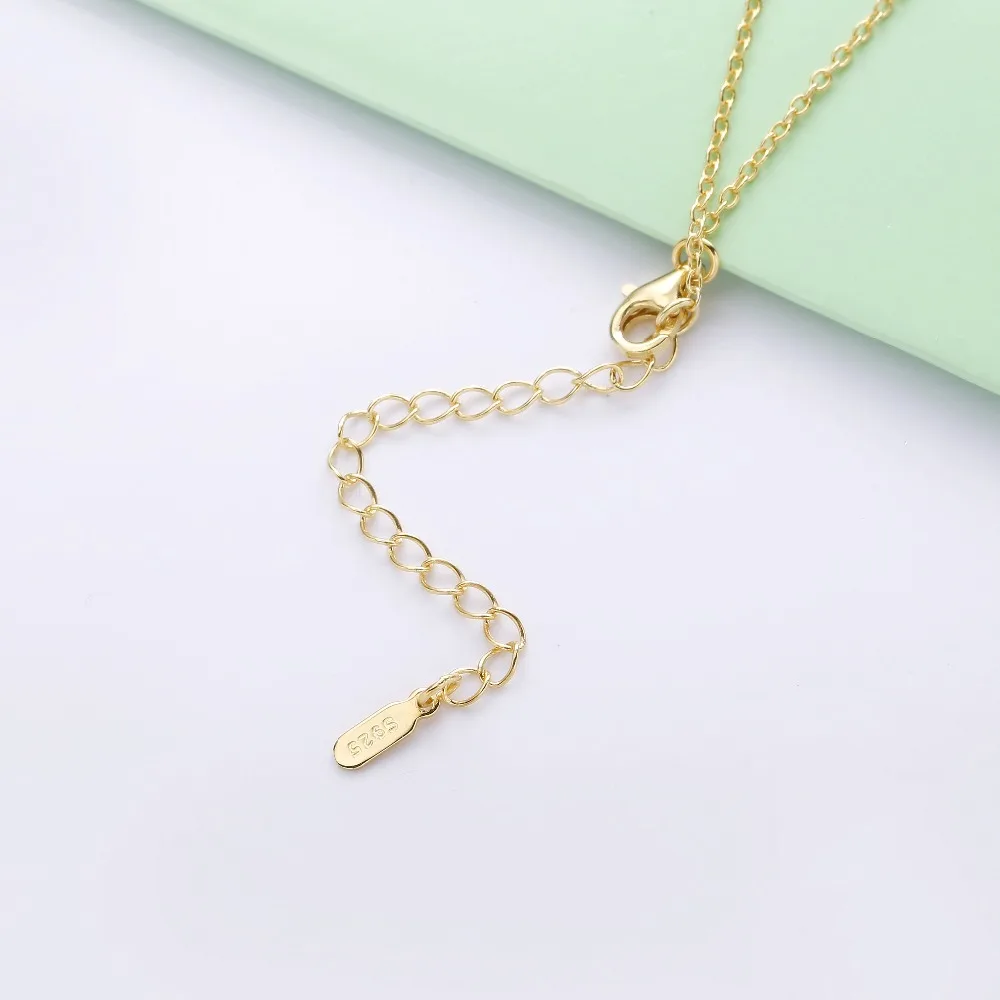 Мужское ожерелье из серебра 100% пробы с цирконом