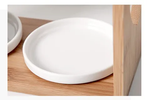 Керамическая ложка вилка нож палочки для еды сушильный держатель с бамбуковой