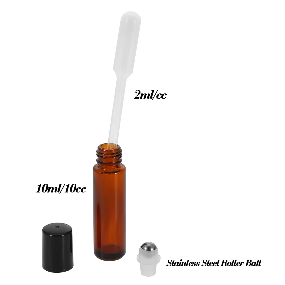 Флаконы янтарного эфирного масла с капельницей 6 шт./компл. 10 мл|perfume oil bottles|oil perfume