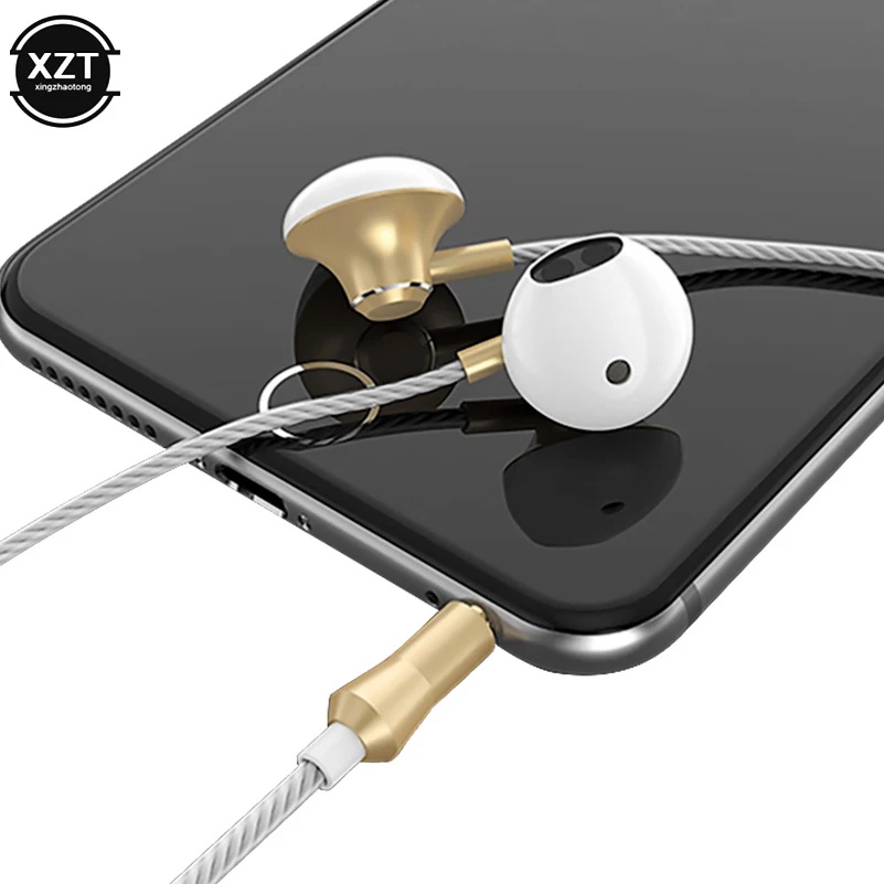 2019 наушники 3 5 Stereo Bass шумоподавляющие с микрофоном управление проводом для