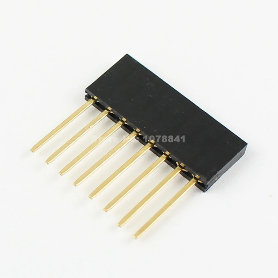 100 шт. 2 54 мм Шаг 8 Pin однорядные наращиваемых щит наружный коллектор для Arduino|header