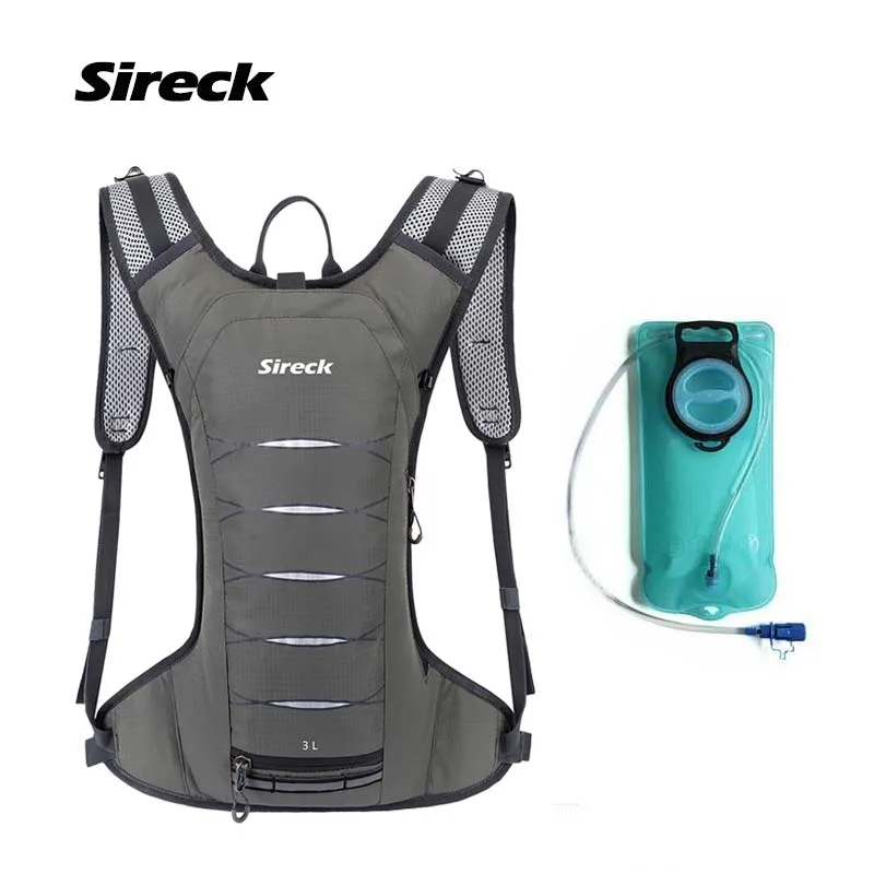 Sireck 2L ТПУ спортивная сумка для воды 3L Водонепроницаемый для бега и езды на велосипеде воды рюкзак для скалолазания Пеший Туризм рюкзак с питьевой системой мочевого пузыря - Цвет: Серый