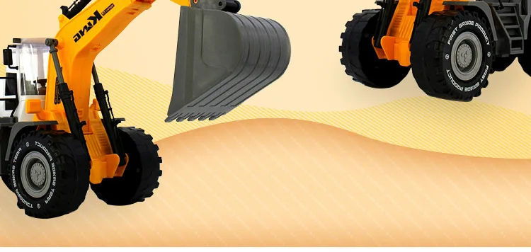 Infant Shining Engineering Cars 1:22 Excavator Model Toys Plastic Construction Vehicle for Children Boys Gift Toy
