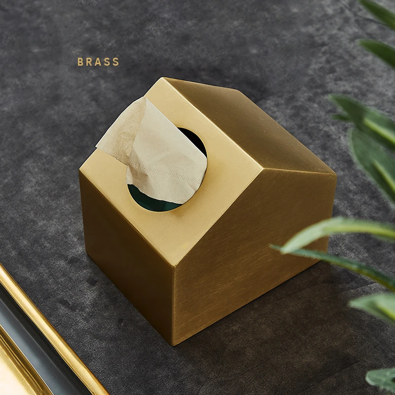 bath accessory brass brushed paper towel dispenser kitchen tissue box cover boxes for decoration holder | Дом и сад