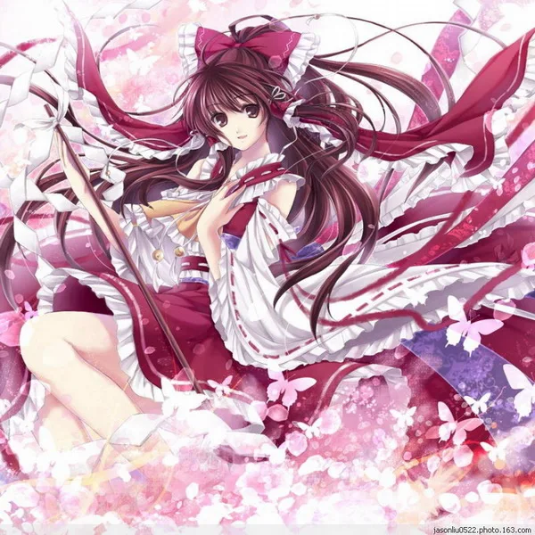 

The Embodiment Of Scarlet Devil Anime Reimu Single-side Mini Square Pillow