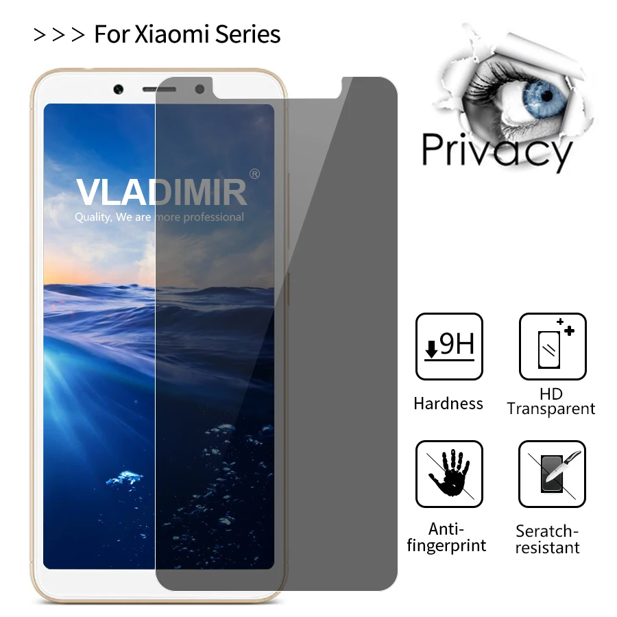 9H конфиденциальность анти шпионское закаленное стекло для Xiaomi Redmi 6 6A 5A Защитная
