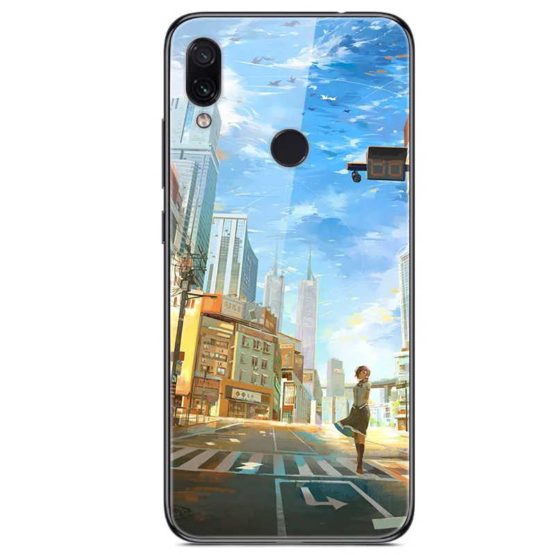 10 6,3 ''для xiaomi Redmi Note 7, чехол из закаленного стекла, мягкий бампер, 3D печать, чехол для xiaomi Redmi Note 7, Note7 Pro 7 S, чехол для телефона - Цвет: 10