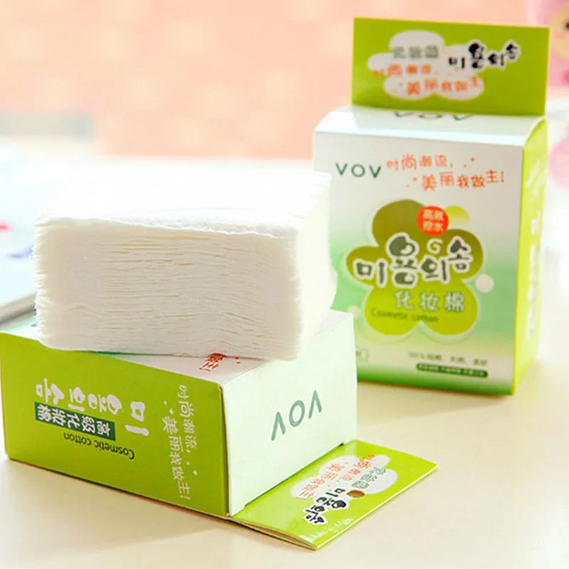 100 шт./упак. органические корейские хлопковые накладки для снятия макияжа мягкие