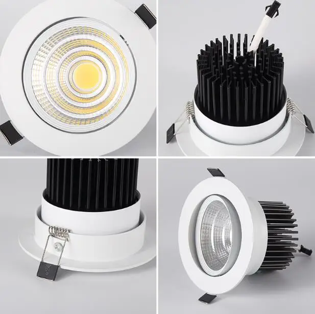 Dimmable Led downlight light COB Ceiling Spot Light 3w 5w 7w 9w 12W 15W ceiling recessed Lights Indoor Lighting AC110V-220V | Лампы и