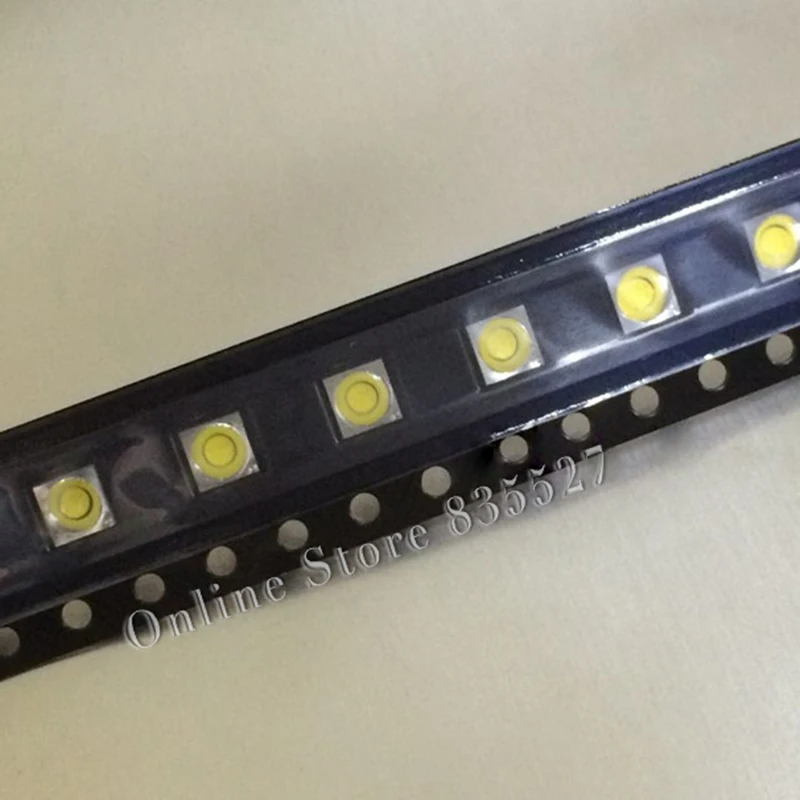 100pcs/lot flash light 3030 white ceramic 3333 series 1W 3V 150 mA SMD LED lamp beads emitting diode | Лампы и освещение