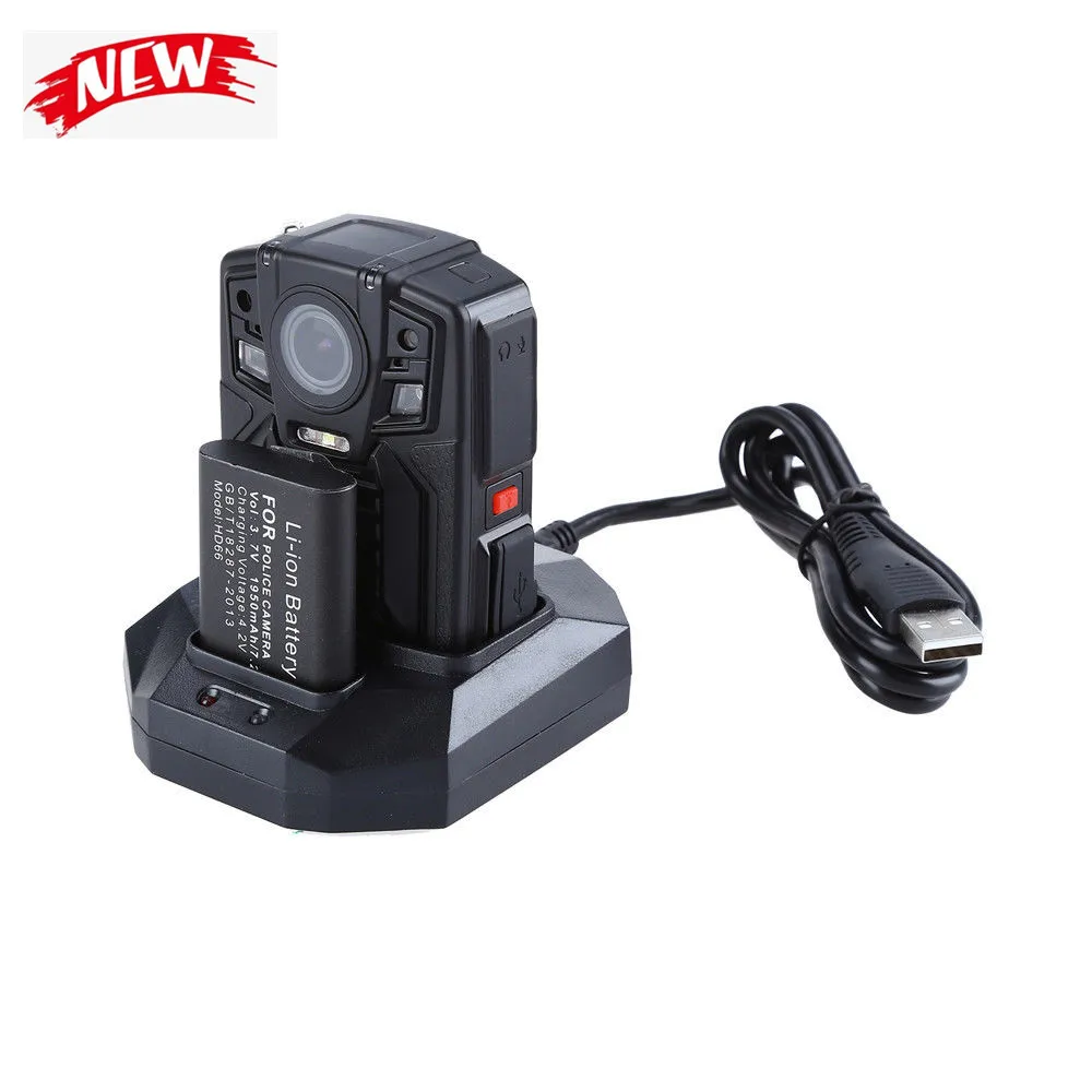 BOBLOV HD66-02 HD 1296P видеокамера, портативная полицейская камера безопасности, видеокамера Ambarella A7 с пультом дистанционного управления, 64 ГБ, полицейская камера с gps