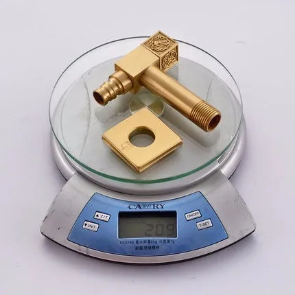 

Houmaid Bathroom Brass Antique Golden Plating Single Holder Single Hole Faucet Wall Mounted Balcony Tap for Washing Machine