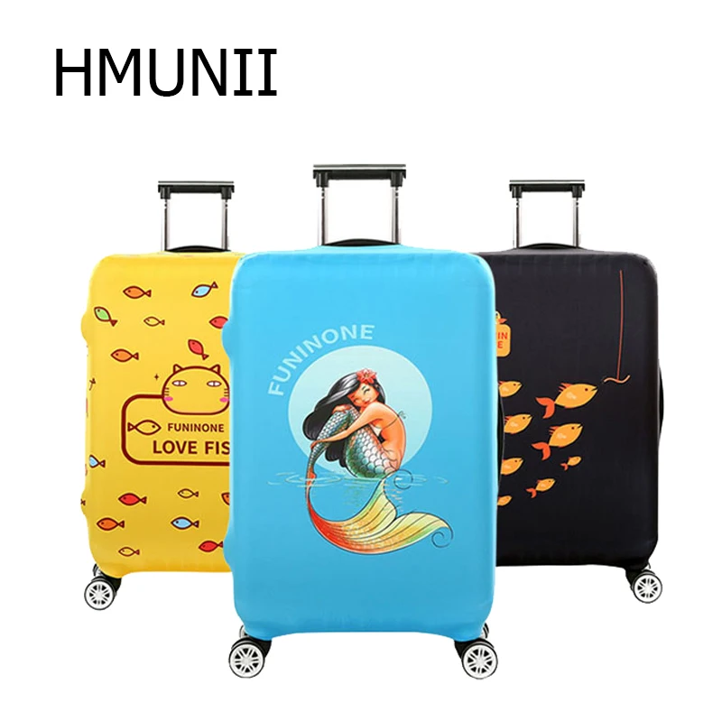 Защитный чехол для багажа HMUNII эластичный чемодана на колесиках от 18 до 32 дюймов