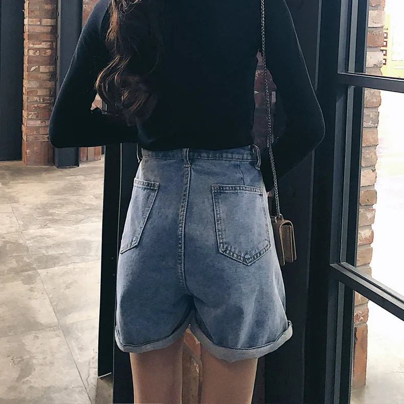 2019 Высокая талия оригинальные старые джинсы женщина легко широкие ноги можно